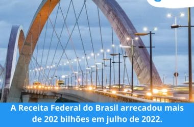 A Receita Federal do Brasil arrecadou mais de 202 bilhões em julho de 2022.